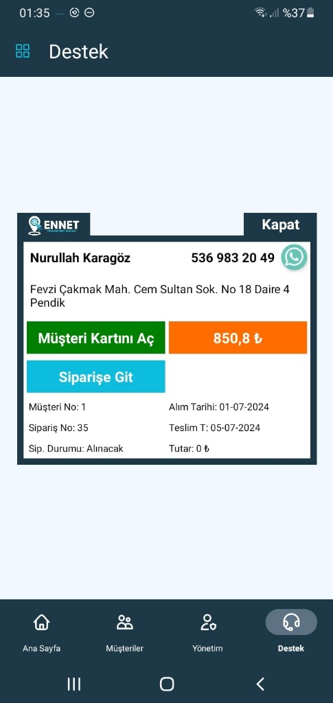 Laçin Halı Yıkama Android Caller ID Arayanı Gösterme
