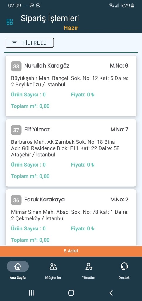 Laçin Halı Yıkama Android Hazır Siparişler