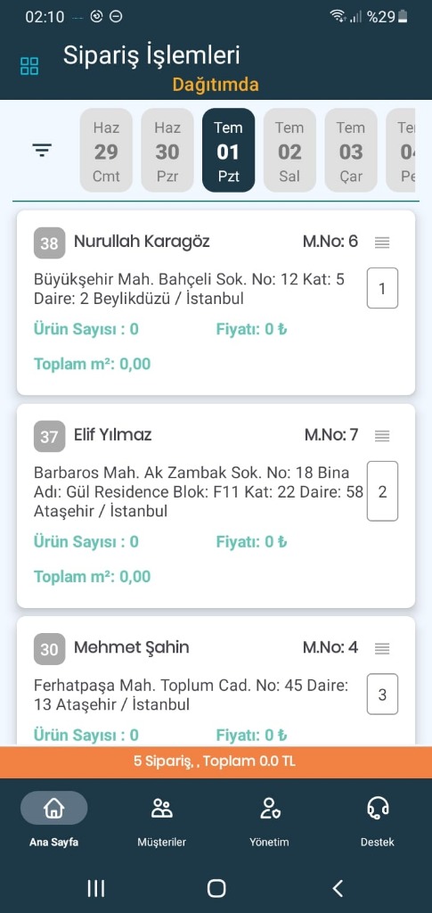 Laçin Halı Yıkama Android Rota Dağıtım
