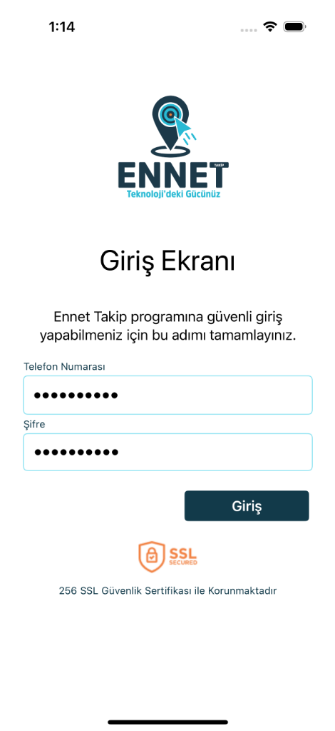 Laçin Halı Yıkama iOS Giriş Ekranı